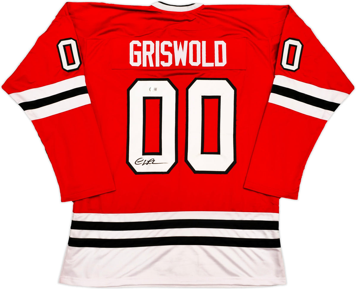 Christmas Vacation Chevy Chase Autographed Red Jersey Griswold Beckett BAS QR