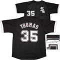 Chicago White Sox Frank Thomas Autographed Black Jersey Beckett BAS Witness