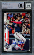Juan Soto Autographed 2020 Topps Card #6 Washington Nationals Auto Grade Gem Mint 10 Beckett BAS Stock #218669