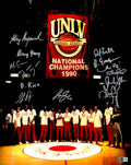 1990 NCAA Champions UNLV Runnin Rebels Autographed 16x20 Photo With 13 Signatures Including Larry Johnson Beckett BAS Witness