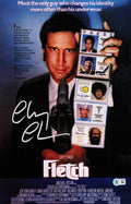 Chevy Chase Autographed Universal Pictures 11x17 Fletch Movie Poster Beckett BAS Witness