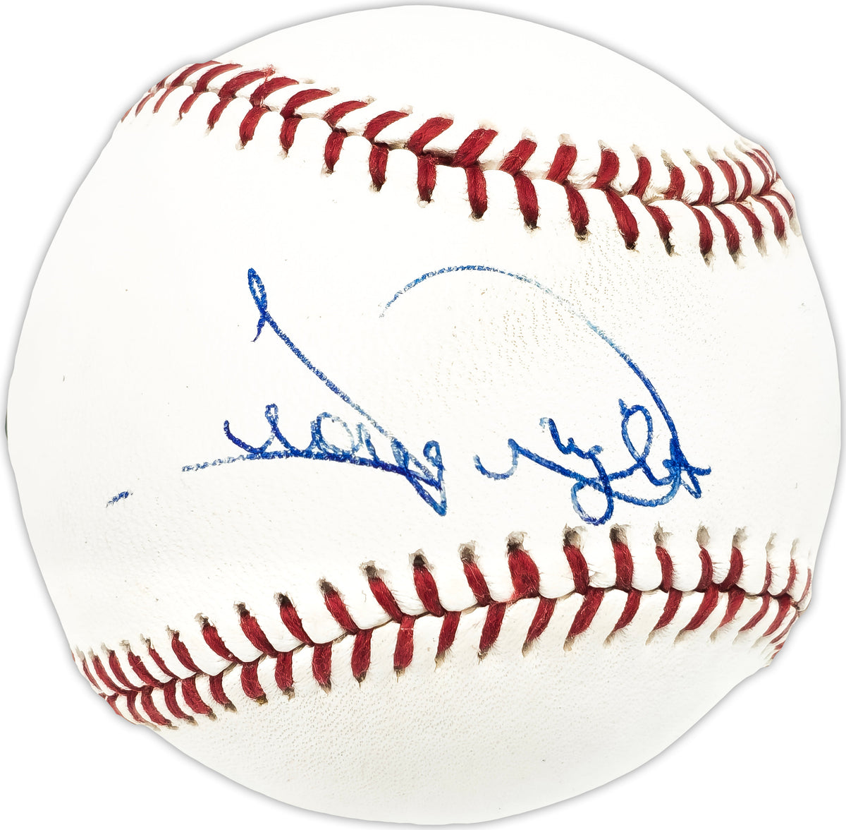 George Wright Autographed Official League Baseball Rangers, Expos Beckett BAS QR #BN13250