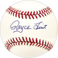 Royce Lint Autographed Official NL Baseball St. Louis Cardinals Beckett BAS QR #BN13186