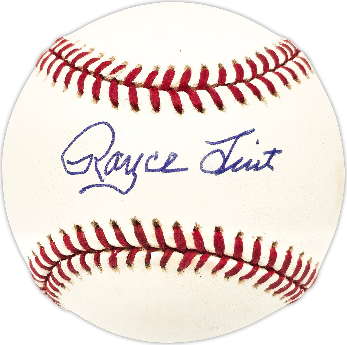 Royce Lint Autographed Official NL Baseball St. Louis Cardinals Beckett BAS QR #BN13186