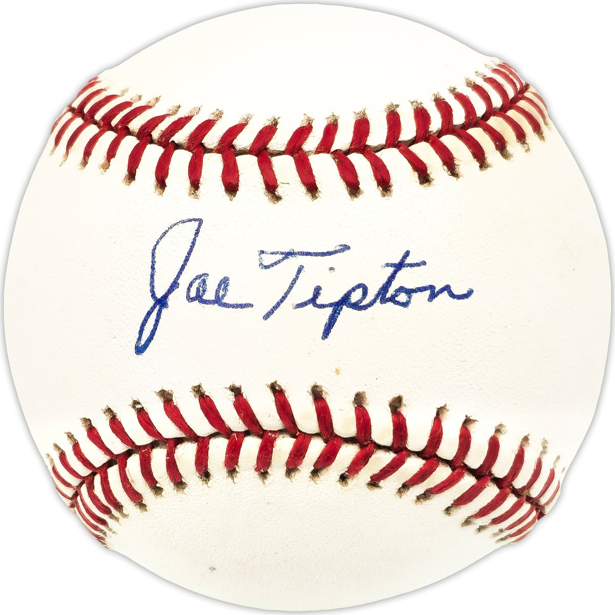 Joe Tipton Autographed Official AL Baseball Cleveland Indians, Chicago White Sox Beckett BAS QR #BN13188