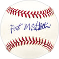 Pat McGlothin Autographed Official NL Baseball Brooklyn Dodgers Beckett BAS QR #BN13207
