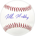 Mike Maddux Autographed Official MLB Baseball Texas Rangers Beckett BAS QR #BN13228