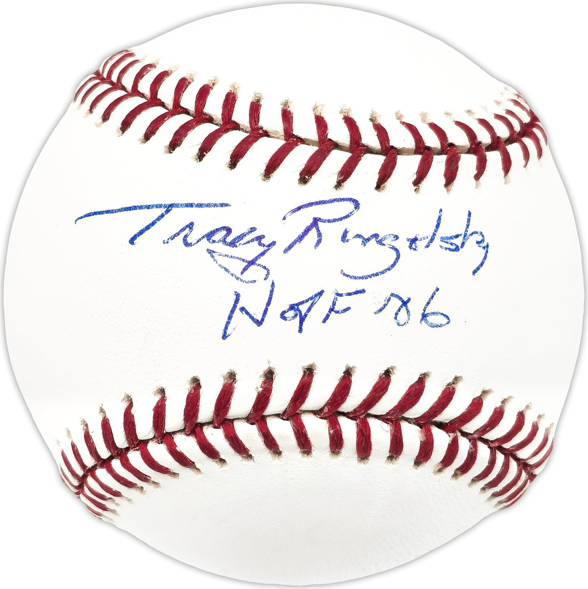 Tracy Ringolsby Autographed Official MLB Baseball Sportswriter "HOF 06" JSA #DD50166