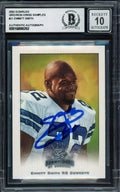 Emmitt Smith Autographed 2002 Donruss Gridiron Kings Samples Card #21 Dallas Cowboys Auto Grade Gem Mint 10 Beckett BAS #16898202