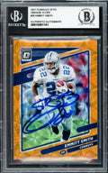 Emmitt Smith Autographed 2021 Donruss Optic Orange Scope Card #25 Dallas Cowboys #35/79 Beckett BAS #16901141