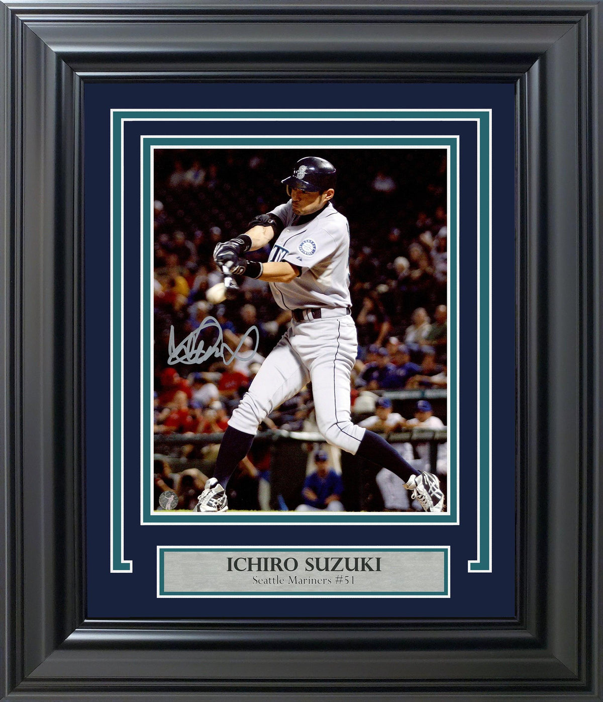 Ichiro Suzuki Autographed Framed 8x10 Photo Seattle Mariners IS Holo Stock #209431