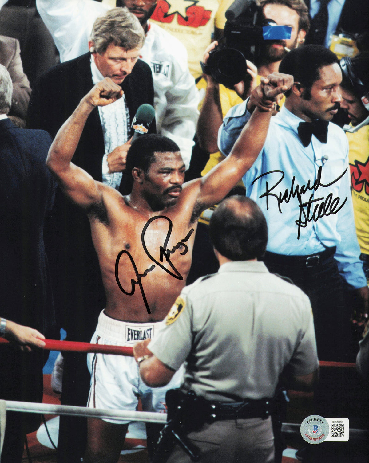Aaron Pryor & Richard Steele Autographed 8x10 Photo Beckett BAS QR #BH29199