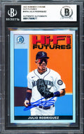 Julio Rodriguez Autographed 2022 Bowman Chrome Hi-Fi Futures Rookie Card #HIFI-4 Seattle Mariners Beckett BAS
