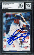 Ken Griffey Jr. Autographed 1989 Action Superstars Rookie Card #5 Seattle Mariners Auto Grade Gem Mint 10 Beckett BAS