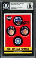 Ichiro Suzuki Autographed 2001 Upper Deck Vintage Rookie Card #346 Seattle Mariners Beckett BAS Stock #220245