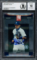 Ichiro Suzuki Autographed 2002 Donruss Elite Card #3 Seattle Mariners Auto Grade Gem Mint 10 Beckett BAS Stock #220247