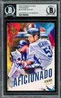 Ichiro Suzuki Autographed 2020 Panini Diamond Kings Aficionado Card #A-8 Seattle Mariners Beckett BAS Stock #220289