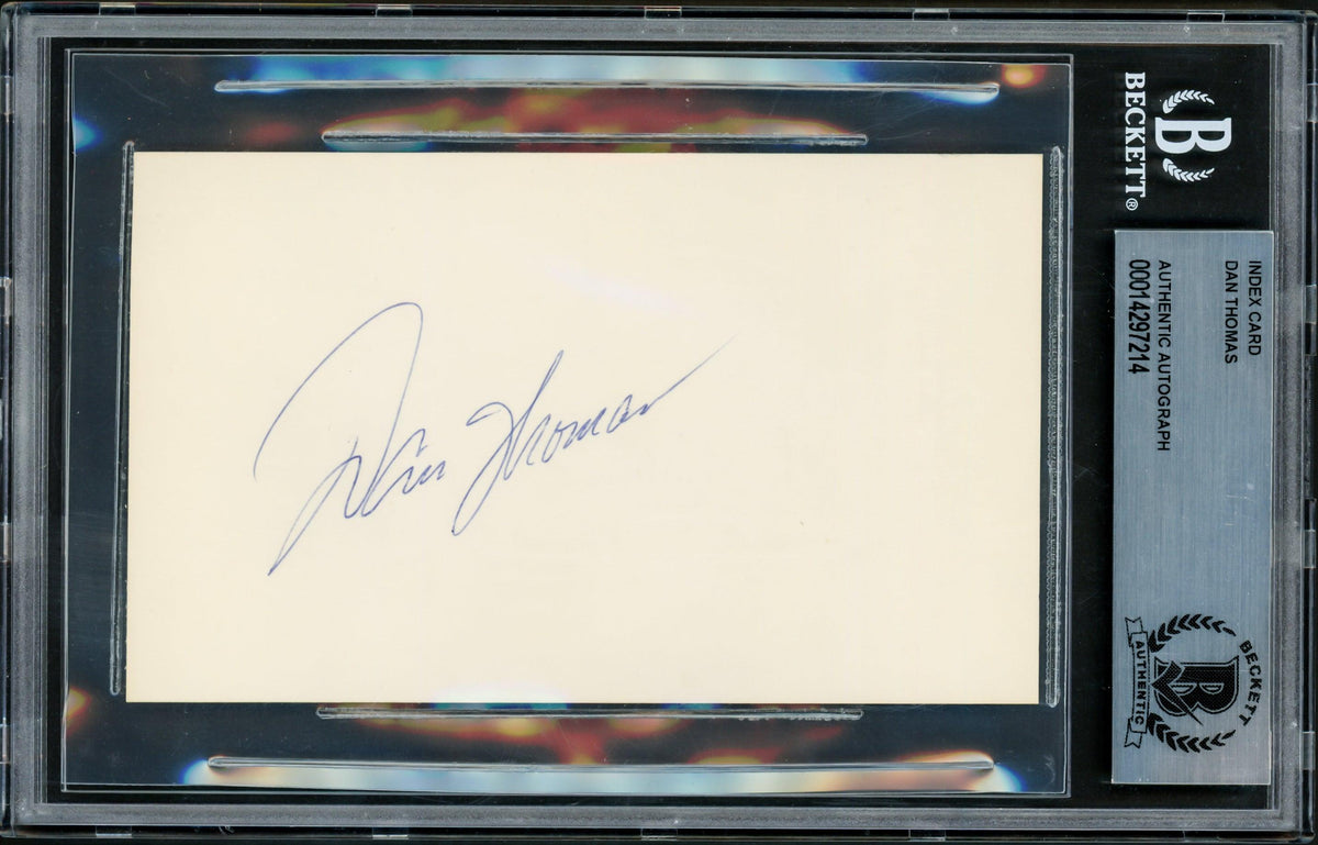 Dan Thomas Autographed 3x5 Index Card New York Mets Beckett BAS #14297214