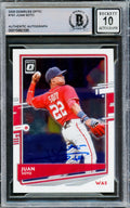 Juan Soto Autographed 2020 Donruss Optic Card #161 Washington Nationals Auto Grade Gem Mint 10 Beckett BAS #15860395