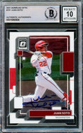 Juan Soto Autographed 2021 Donruss Optic Card #191 Washington Nationals Auto Grade Gem Mint 10 Beckett BAS #15860608