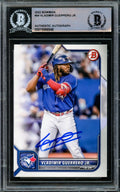 Vladimir Guerrero Jr. Autographed 2022 Bowman Card #54 Toronto Blue Jays Beckett BAS #15866546