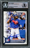 Vladimir Guerrero Jr. Autographed 2022 Bowman Card #54 Toronto Blue Jays Beckett BAS #15866544