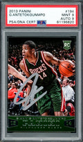 Giannis Antetokounmpo Autographed 2013 Panini Rookie Card #194 Milwaukee Bucks PSA 9 Auto Grade Mint 9 PSA/DNA #61196820
