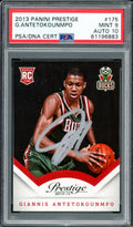 Giannis Antetokounmpo Autographed 2013 Panini Prestige Rookie Card #175 Milwaukee Bucks PSA 9 Auto Grade Gem Mint 10 PSA/DNA #61196883