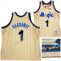 Orlando Magic Anfernee Penny Hardaway Autographed Gold Authentic Mitchell & Ness 1993-94 75th Anniversary Hardwood Classic Swingman Jersey Size L PSA/DNA Stock #208251