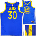 Golden State Warriors Stephen Curry Autographed Blue Nike Swingman Icon Edition Jersey Size 48 JSA