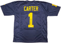 Michigan Wolverines Anthony Carter Autographed Blue Jersey JSA