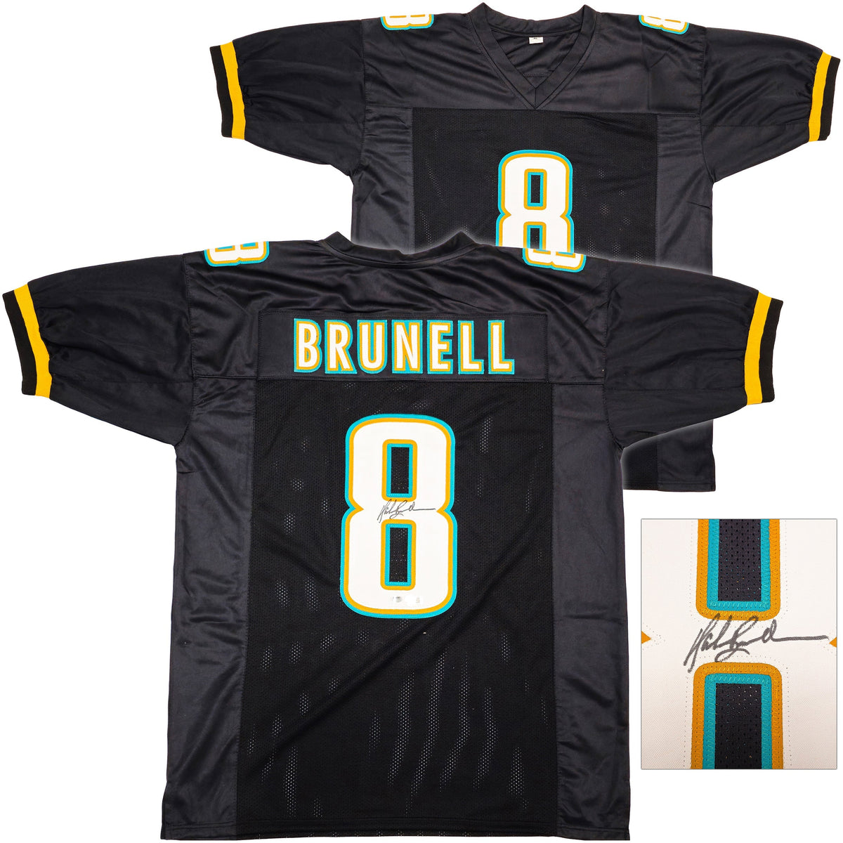 Jacksonville Jaguars Mark Brunell Autographed Black Jersey Beckett BAS QR