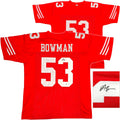 San Francisco 49ers NaVorro Bowman Autographed Red Jersey Beckett BAS QR