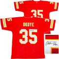 Kansas City Chiefs Christian Okoye Autographed Red Jersey JSA