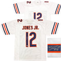 Chicago Bears Velus Jones Jr. Autographed White Jersey Beckett BAS Witness