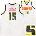 Denver Nuggets Nikola Jokic Autographed White Jersey Beckett BAS Witness