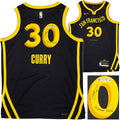 Golden State Warriors Stephen Curry Autographed Black Nike Swingman City Edition Jersey Size 48 "Human Torch" Beckett BAS Witness