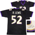 Baltimore Ravens Ray Lewis Autographed Black Jersey JSA