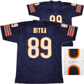Chicago Bears Mike Ditka Autographed Blue Jersey Beckett BAS QR