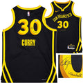 Golden State Warriors Stephen Curry Autographed Black Nike Swingman City Edition Jersey Size 48 "Wardell" Beckett BAS Witness