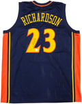 Golden State Warriors Jason Richardson Autographed Blue Jersey Beckett BAS Witness