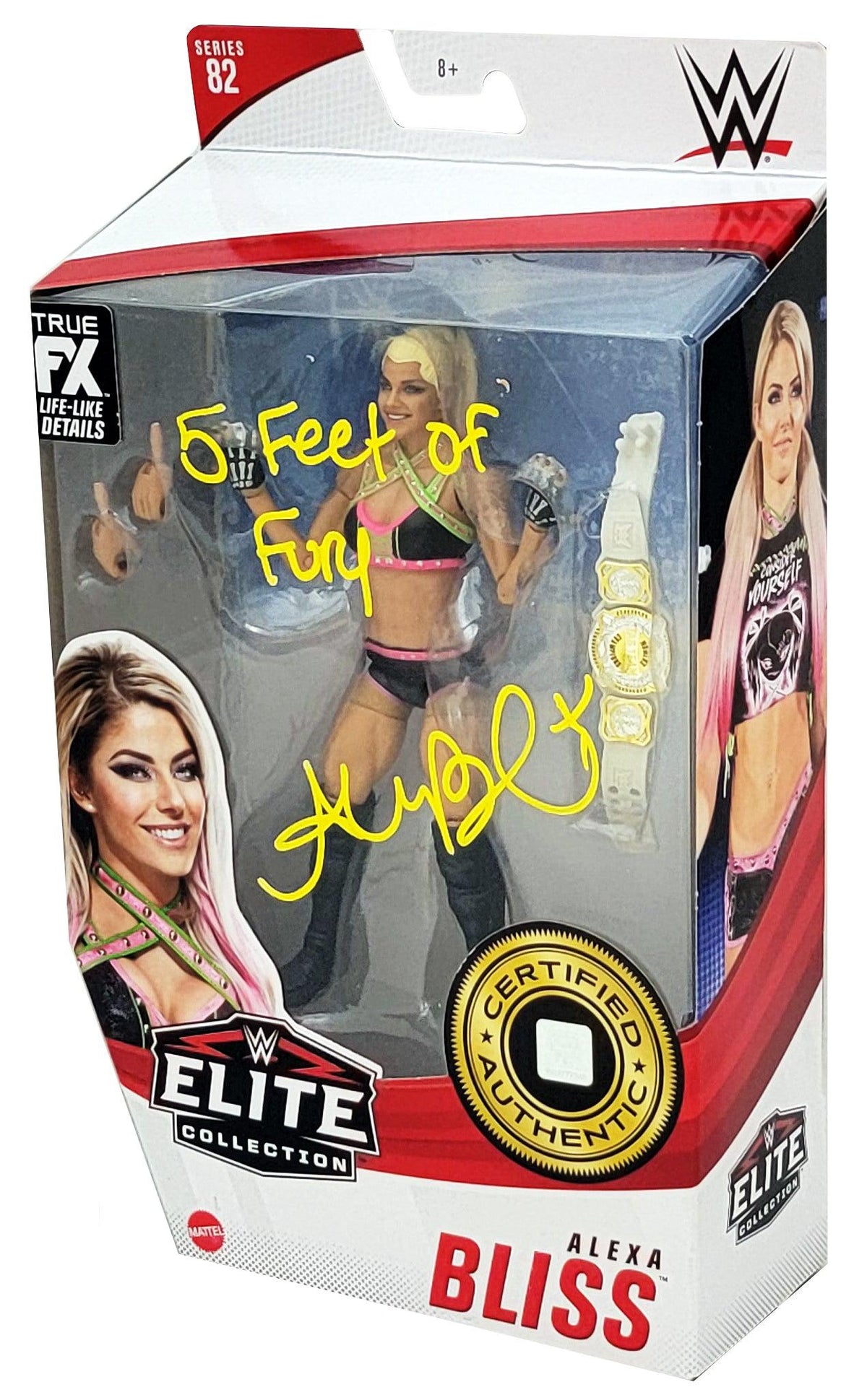 Alexa Bliss Autographed WWE Elite Collection #82 Action Figure "5 Feet Of Fury" Beckett BAS Witness Stock #208698