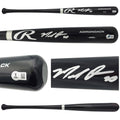 Marcell Ozuna Autographed Black Rawlings Adirondack Baseball Bat Atlanta Braves Beckett BAS Witness