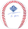 Trea Turner Autographed Official 2019 World Series Logo MLB Baseball Washington Nationals Beckett BAS Witness