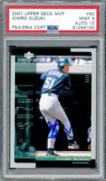 Ichiro Suzuki Autographed 2001 Upper Deck MVP Rookie Card #60 Seattle Mariners PSA 9 Auto Grade Gem Mint 10 Highest Graded PSA/DNA #61266100