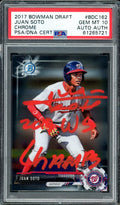 Juan Soto Autographed 2017 Bowman Draft Chrome Rookie Card #BDC162 Washington Nationals PSA 10 "2019 WS Champs" PSA/DNA #61265721