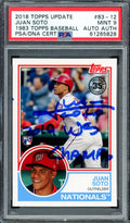 Juan Soto Autographed 2018 Topps Update 1983 Rookie Card #83-12 Washington Nationals PSA 9 "2019 WS Champs" PSA/DNA #61265828