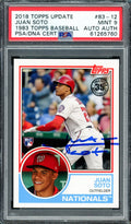 Juan Soto Autographed 2018 Topps Update 1983 Rookie Card #83-12 Washington Nationals PSA 9 PSA/DNA #61265760