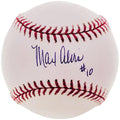 Max Alvis Autographed Official MLB Baseball Cleveland Indians "#10" Beckett BAS #BF24957