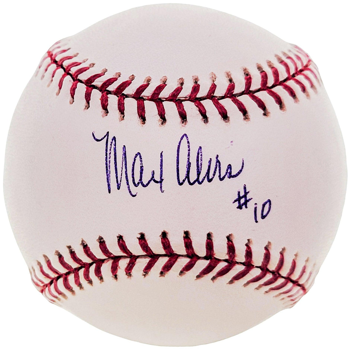 Max Alvis Autographed Official MLB Baseball Cleveland Indians "#10" Beckett BAS #BF24957